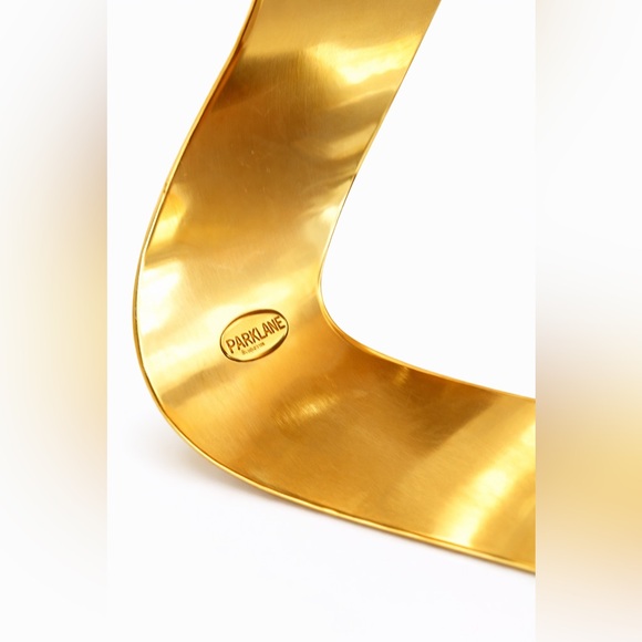 Park Lane Gold Statement Cuff Bracelet – Bold Polished Wide Bangle Size 7 - Picture 4 of 4